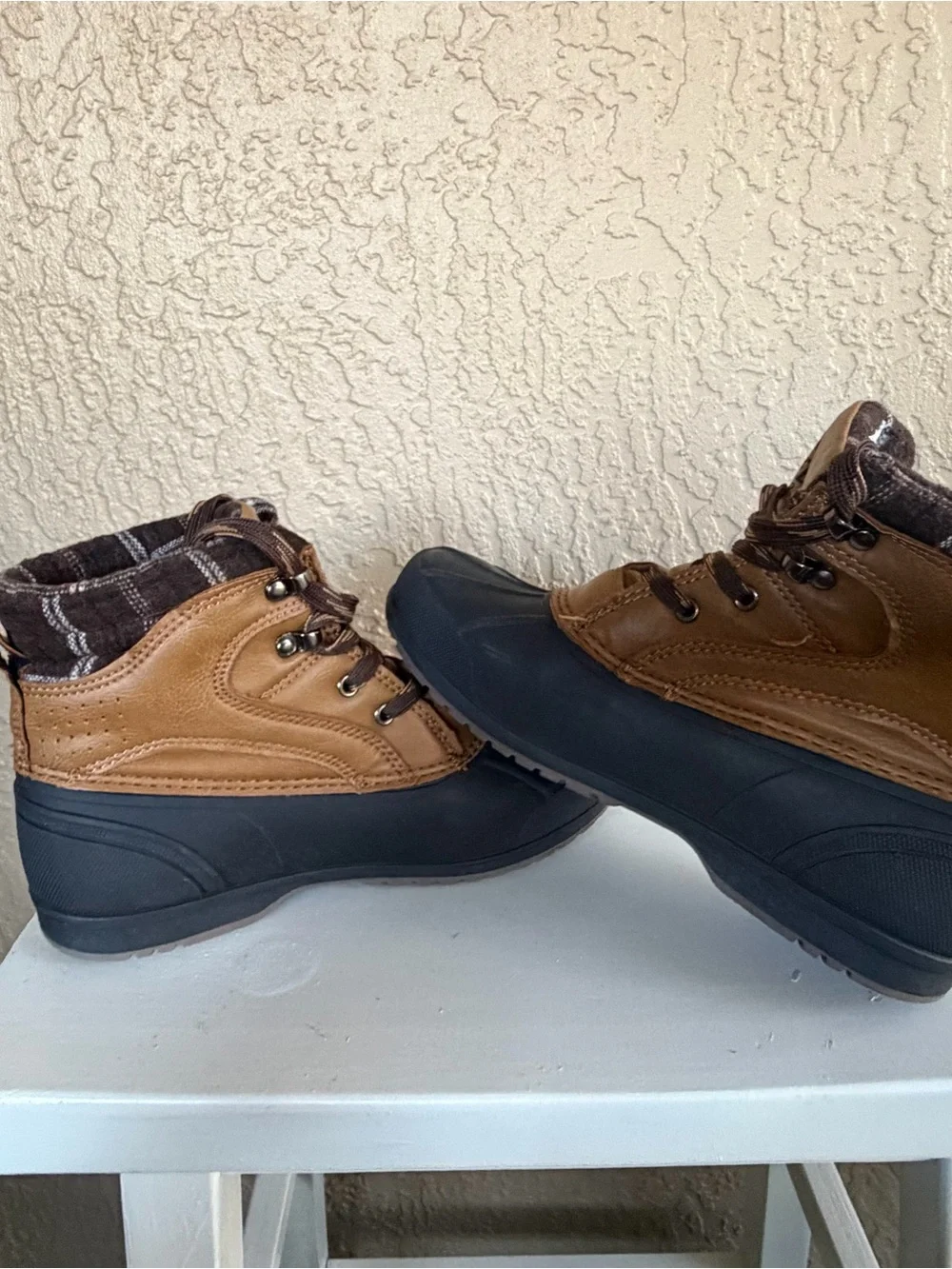 Magellan Outdoors Kids Brown and Black Waterproof Duck Boots